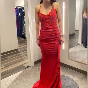 RED PROM DRESS - only worn once